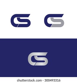 Vector logo with letter C and letter S 