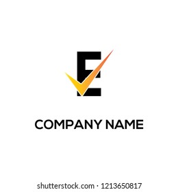 vector logo letter with check list. modern logo business finance. initial design illustration