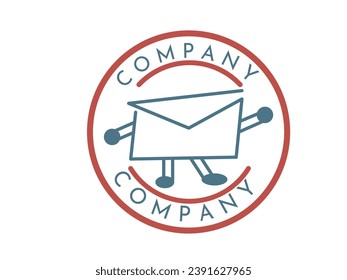 Vector logo of a letter with the concept of fast delivery 