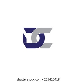 Vector logo with letter D and letter C