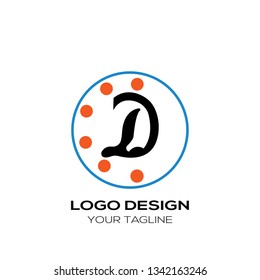 Vector logo for letter D design template
