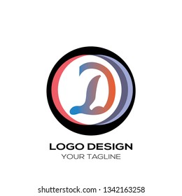 Vector logo for letter D design template