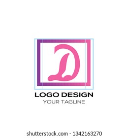 Vector logo for letter D design template