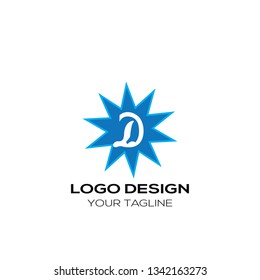 Vector logo for letter D design template