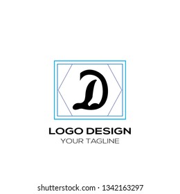 Vector logo for letter D design template