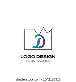 Vector logo for letter D design template