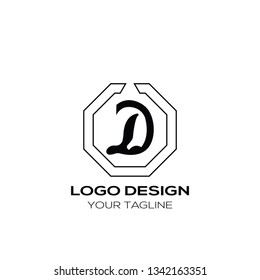 Vector logo for letter D design template