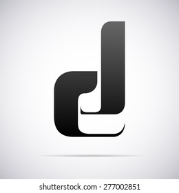 Vector logo for letter D design template