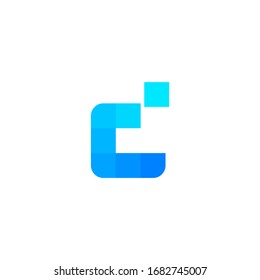 vector logo letter d mosaic