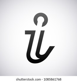 Vector logo for letter I design template