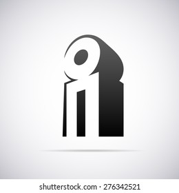 Vector logo for letter i design template