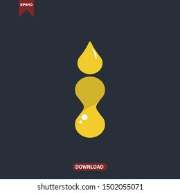 vector logo letter i with drops of falling water