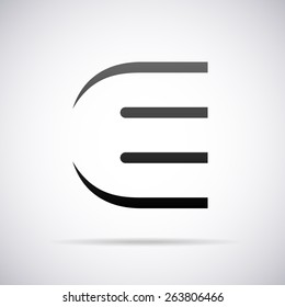 Vector logo for letter E design template
