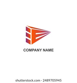 vector logo, letter E, gradient color, professional vector logo