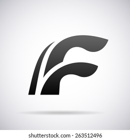 Vector logo for letter F design template