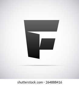 Vector logo for letter F design template