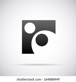 Vector logo for letter F design template