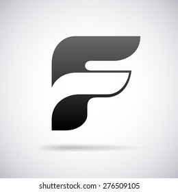 Vector logo for letter F design template