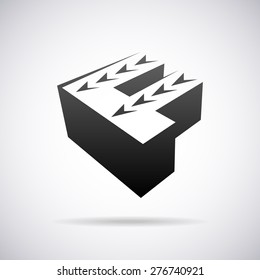 Vector logo for letter F design template