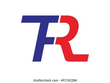 vector logo of letter f and r