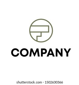 vector logo letter F sign design template simple
