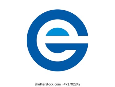 vector logo of letter G and E