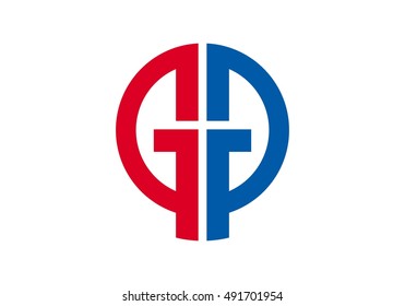 vector logo of letter G and P