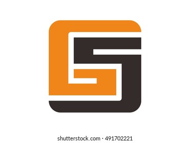 vector logo of letter G and S