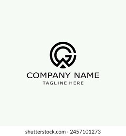 vector logo letter G. white background