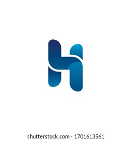 Vector logo for letter H design template