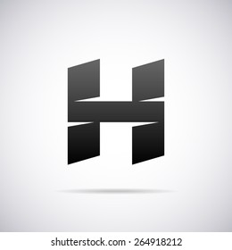 Vector logo for letter H design template 