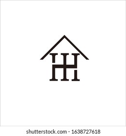 vector logo letter "hh" for brand and company names