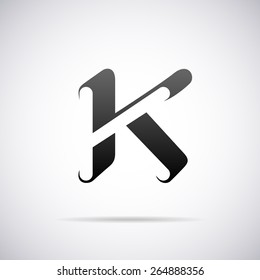 Vector logo for letter K design template
