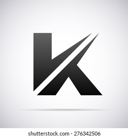 Vector logo for letter K design template