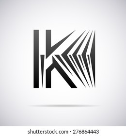 Vector logo for letter K design template