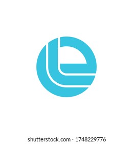 letra l del logotipo vectorial en azul