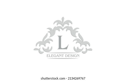 Vektorlogo mit dem Buchstaben L. Kann für Schmuck-, Beauty- und Modebranche verwendet werden. Ideal für Logo, Monogramm, Einladung, Flyer, Menü, Broschüre, Hintergrund oder jede erwünschte Idee.