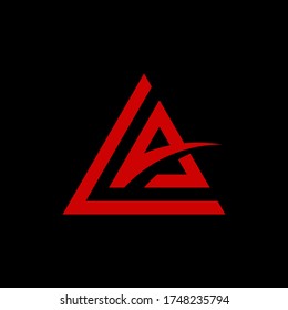 letra L del logotipo vectorial en rojo