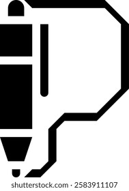 vector logo letter line p