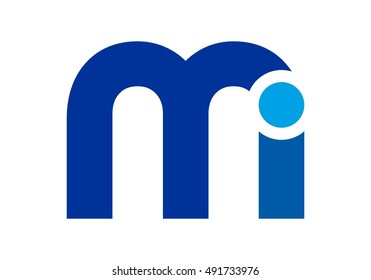 vector logo of letter M and I