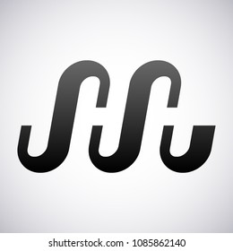 Vector logo for letter M design template