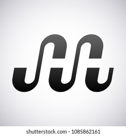Vector logo for letter M design template