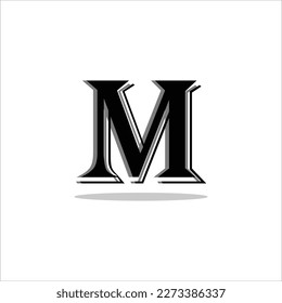 Vector logo for letter M design template