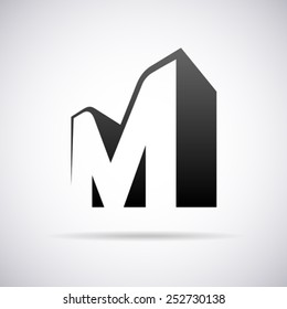 Vector logo for letter M design template