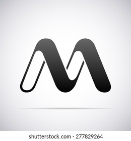 Vector logo for letter M design template