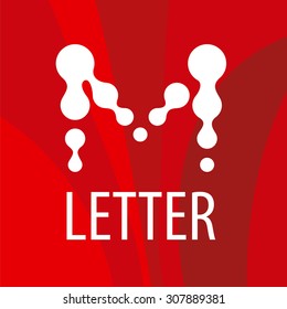 vector logo letter M in the form of drops