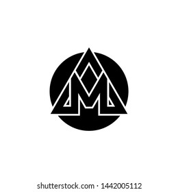 vector logo letter M modern