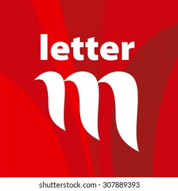 vector logo the letter M on a red background