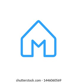 vector logo letter M real estate