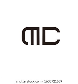vector logo letter "mc" for brand and company names
